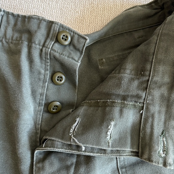 Vintage GUNG HO Fatigue Pants Cotton 38/30 OD Green Heavyweight made in USA - Picture 11 of 12